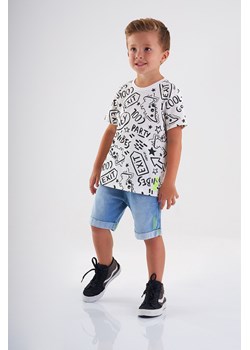 Bawełniany t-shirt chłopięcy we wzory ze sklepu 5.10.15 w kategorii T-shirty chłopięce - zdjęcie 173136178