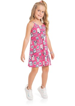 Różowa bawełniana sukienka dziewczęca na ramiączka ze sklepu 5.10.15 w kategorii Sukienki dziewczęce - zdjęcie 173136179