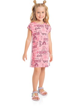 Różowa bawełniana sukienka dziewczęca z krótkim rękawkiem ze sklepu 5.10.15 w kategorii Sukienki dziewczęce - zdjęcie 173136186