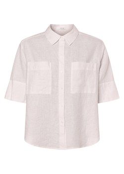 Opus Lniana bluzka damska - Filalia Kobiety len biały jednolity ze sklepu vangraaf w kategorii Koszule damskie - zdjęcie 173137105