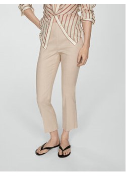 Mango Spodnie materiałowe Santori 67037125 Beżowy Flare Fit ze sklepu MODIVO w kategorii Spodnie damskie - zdjęcie 173138478