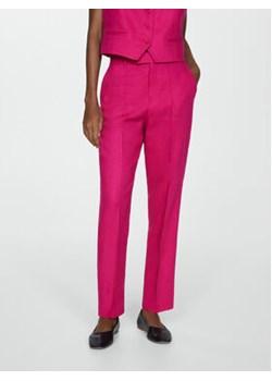 Mango Spodnie materiałowe Boreli 67997111 Różowy Regular Fit ze sklepu MODIVO w kategorii Spodnie damskie - zdjęcie 173138488