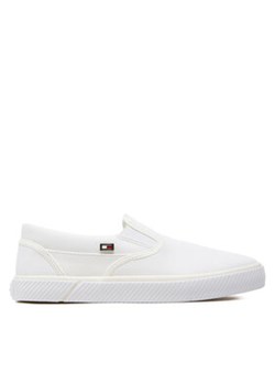 Tommy Hilfiger Tenisówki Vulc Canvas Slip-On Sneaker FW0FW08065 Biały ze sklepu MODIVO w kategorii Trampki damskie - zdjęcie 173138565