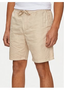 Pepe Jeans Szorty materiałowe Relaxed Linen Smart Shorts PM801093 Beżowy Regular Fit ze sklepu MODIVO w kategorii Spodenki męskie - zdjęcie 173138715