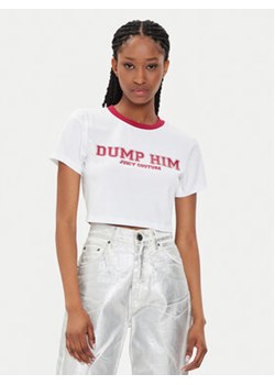 Juicy Couture T-Shirt Dump Him JCWCT23314 Biały Slim Fit ze sklepu MODIVO w kategorii Bluzki damskie - zdjęcie 173138845