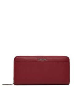Calvin Klein Duży Portfel Damski Ck Must Lg Z/A Wallet W/Slip K60K610949 Czerwony ze sklepu MODIVO w kategorii Portfele damskie - zdjęcie 173138988