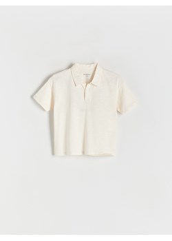 Reserved - T-shirt polo - kremowy ze sklepu Reserved w kategorii T-shirty chłopięce - zdjęcie 173139938