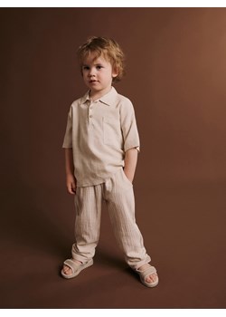 Reserved - Dzianinowe spodnie chino - złamana biel ze sklepu Reserved w kategorii Spodnie i półśpiochy - zdjęcie 173139986