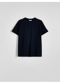 Reserved - Strukturalny t-shirt regular fit - granatowy ze sklepu Reserved w kategorii T-shirty męskie - zdjęcie 173140018