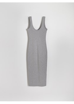 Reserved - Sukienka midi - jasnoszary ze sklepu Reserved w kategorii Sukienki - zdjęcie 173140278