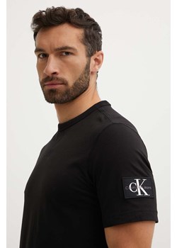 Calvin Klein Jeans t-shirt bawełniany męski kolor czarny gładki J30J323484 ze sklepu ANSWEAR.com w kategorii T-shirty męskie - zdjęcie 173140899