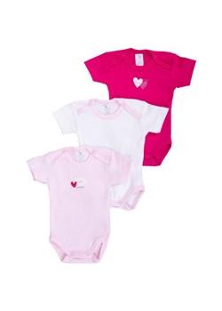 Body dziewczęce z krótkim rękawem serca 3pak ze sklepu 5.10.15 w kategorii Odzież dla niemowląt - zdjęcie 173141666