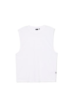 Cropp - Biała koszulka bez rękawów - biały ze sklepu Cropp w kategorii T-shirty męskie - zdjęcie 173142138