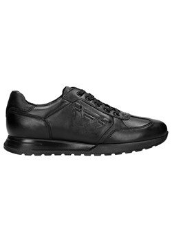 Wojas Czarne Sneakersy Męskie Z Tłoczonym Logo ze sklepu Wojas w kategorii Buty sportowe męskie - zdjęcie 173149686