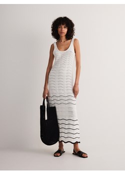 Reserved - Dzianinowa sukienka maxi - biały ze sklepu Reserved w kategorii Sukienki - zdjęcie 173153996