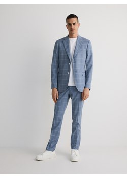 Reserved - Spodnie garniturowe slim fit - niebieski ze sklepu Reserved w kategorii Spodnie męskie - zdjęcie 173154077