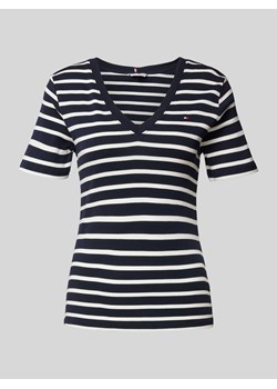 T-shirt o kroju slim fit z wyhaftowanym logo model ‘CODY’ ze sklepu Peek&Cloppenburg  w kategorii Bluzki damskie - zdjęcie 173154616
