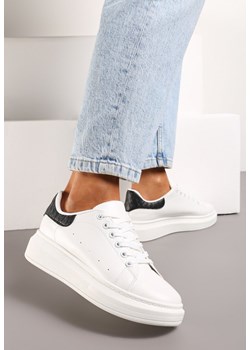 Biało-Czarne Sneakersy na Niskiej Platformie w Klasycznym Stylu Lucid Dream ze sklepu renee.pl w kategorii Buty sportowe damskie - zdjęcie 173255959