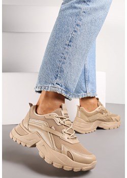 Ciemnobeżowe Sneakersy Dorameia ze sklepu renee.pl w kategorii Buty sportowe damskie - zdjęcie 173256458