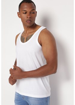 Biała Bawełniana Koszulka Bez Rękawów Kerdoa ze sklepu Born2be Odzież w kategorii Podkoszulki męskie - zdjęcie 173257516