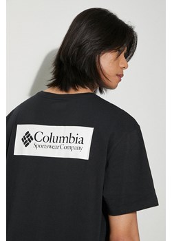 Columbia T-shirt bawełniany North Cascades kolor czarny z nadrukiem 1834041-575 ze sklepu PRM w kategorii T-shirty męskie - zdjęcie 173257805