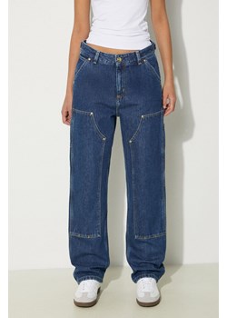 Carhartt WIP jeansy Nashua Double Knee Pant damskie high waist I033748.106 ze sklepu PRM w kategorii Jeansy damskie - zdjęcie 173257848
