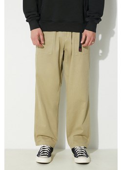 Gramicci spodnie bawełniane Loose Tapered Ridge Pant kolor zielony proste G114.OGT ze sklepu PRM w kategorii Spodnie męskie - zdjęcie 173258076