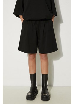 VETEMENTS szorty bawełniane Jersey Shorts kolor czarny gładkie UE64SS700B ze sklepu PRM w kategorii Spodenki męskie - zdjęcie 173258156