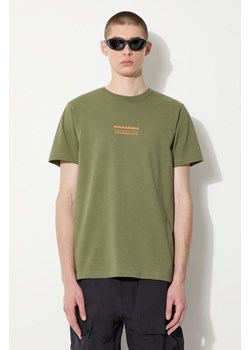 Maharishi t-shirt bawełniany Th Anniversary Aum męski kolor zielony z nadrukiem 1306.OLIVE ze sklepu PRM w kategorii T-shirty męskie - zdjęcie 173258208