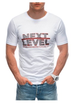 T-shirt męski z nadrukiem 1960S - biały ze sklepu Edoti w kategorii T-shirty męskie - zdjęcie 173276669