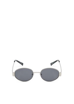 Cropp - Okulary przeciwsłoneczne z zaokrąglonymi oprawkami - srebrny ze sklepu Cropp w kategorii Okulary przeciwsłoneczne męskie - zdjęcie 173276799
