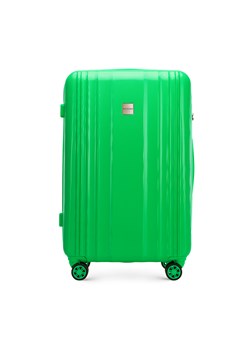Duża walizka z polikarbonu tłoczona plaster miodu zielona ze sklepu WITTCHEN w kategorii Walizki - zdjęcie 173277068
