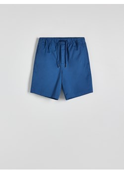 Reserved - Bawełniane szorty jogger - niebieski ze sklepu Reserved w kategorii Spodenki męskie - zdjęcie 173277257