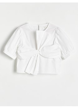 Reserved - Koszula z wiązaniem - biały ze sklepu Reserved w kategorii Bluzki dziewczęce - zdjęcie 173277426