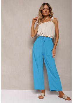 Niebieskie Spodnie Karrill ze sklepu Renee odzież w kategorii Spodnie damskie - zdjęcie 173277755