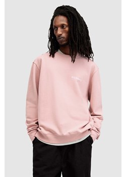 AllSaints bluza bawełniana ACCESS męska kolor różowy z nadrukiem M009NA ze sklepu ANSWEAR.com w kategorii Bluzy męskie - zdjęcie 173280506