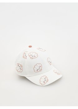 Reserved - Czapka z daszkiem z haftem - złamana biel ze sklepu Reserved w kategorii Czapki dziecięce - zdjęcie 173281245
