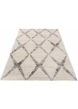 Prostokątny dywan shaggy w nowoczesną kratę - Undo 9X ze sklepu Edinos.pl w kategorii Dywany - zdjęcie 173284689