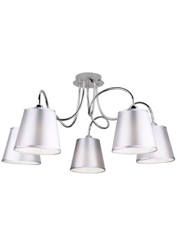 Duża srebrna lampa sufitowa - K315-Kanop ze sklepu Edinos.pl w kategorii Lampy sufitowe - zdjęcie 173284997