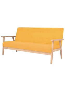 3-osobowa żółta sofa retro - Vita 3X ze sklepu Edinos.pl w kategorii Sofy i kanapy - zdjęcie 173285036