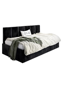 Czarny tapczan sofa z oparciem Barnet 7X - 3 rozmiary ze sklepu Edinos.pl w kategorii Łóżka i materace - zdjęcie 173285085