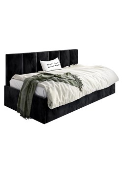 Czarny tapczan sofa z oparciem 4 rozmiary A4-A28 ze sklepu Edinos.pl w kategorii Łóżka i materace - zdjęcie 173285085