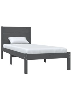 Szare drewniane łóżko pojedyncze 90x200 - Gunar 3X ze sklepu Edinos.pl w kategorii Łóżka i materace - zdjęcie 173285117
