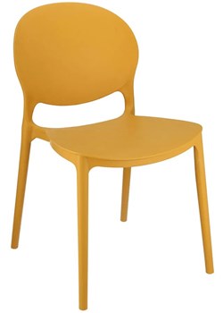 Nowoczesne krzesło kuchenne musztardowe - Iser ze sklepu Edinos.pl w kategorii Krzesła - zdjęcie 173285158