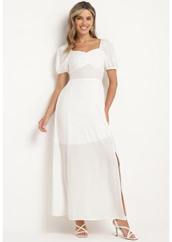 Biała Koktajlowa Sukienka Typu Hiszpanka z Rozcięciem Vikita ze sklepu Born2be Odzież w kategorii Sukienki - zdjęcie 173285956