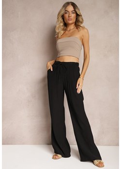 Czarne Spodnie Materiałowe z Marszczoną Gumką Pimpernel ze sklepu Renee odzież w kategorii Spodnie damskie - zdjęcie 173285989