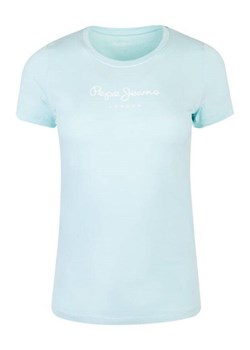 t-shirt damski pepe jeans pl505202 turkusowy ze sklepu Royal Shop w kategorii Bluzki damskie - zdjęcie 173288489