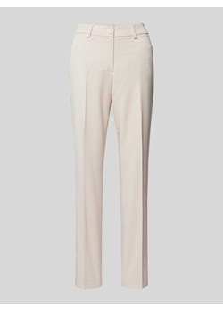 Spodnie materiałowe o kroju slim fit w kant ze sklepu Peek&Cloppenburg  w kategorii Spodnie damskie - zdjęcie 173288836