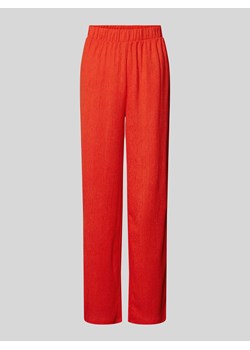 Spodnie materiałowe z szeroką nogawką i fakturowanym wzorem model ‘LUNA’ ze sklepu Peek&Cloppenburg  w kategorii Spodnie damskie - zdjęcie 173289308