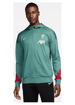 Męski dzianinowy dres piłkarski z kapturem Nike Dri-FIT Liverpool F.C. Strike - Zieleń ze sklepu Nike poland w kategorii Bluzy męskie - zdjęcie 173289315